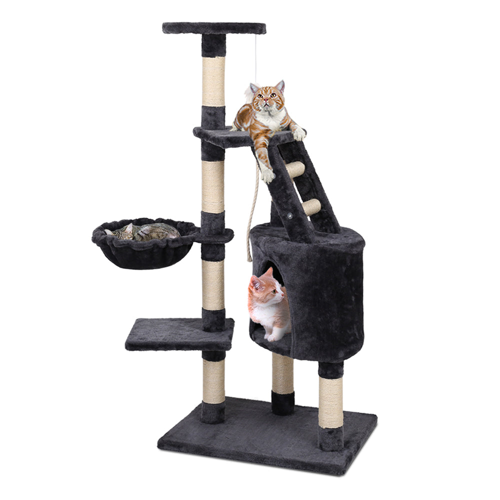 Cat Scratching Posts: i.Pet Cat Tree 120cm Tower Scratching Post Scratcher Wood Condo House Bed Toys