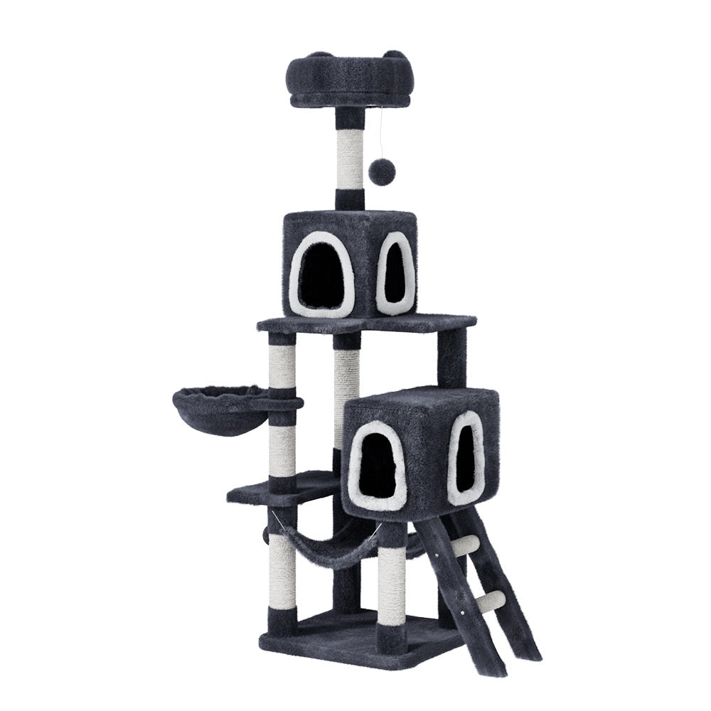 Cat Scratching Posts: i.Pet Cat Tree 168cm Tower Scratching Post Scratcher Condo House Hanging Toy Bed