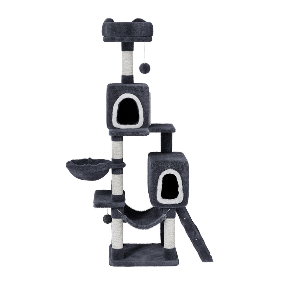 Cat Scratching Posts: i.Pet Cat Tree 168cm Tower Scratching Post Scratcher Condo House Hanging Toy Bed