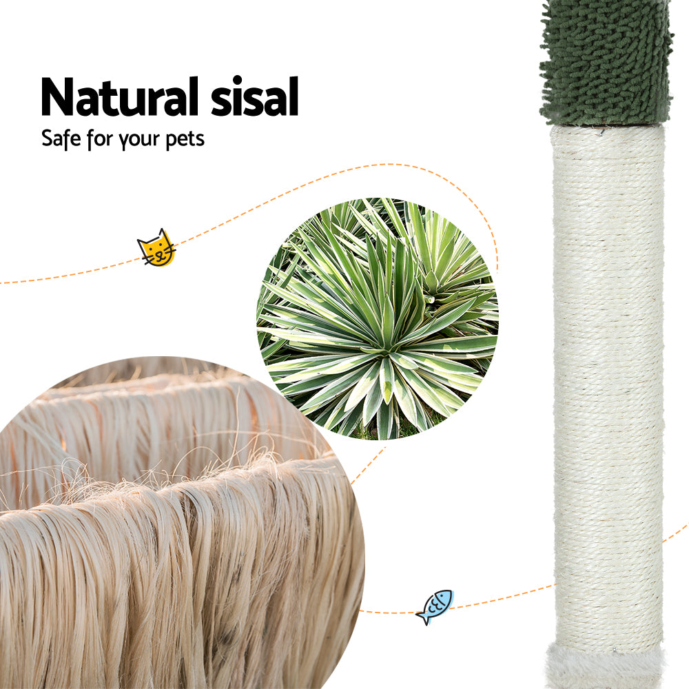 Cat Scratching Posts: i.Pet Cat Tree 78cm Scratching Post Tower Scratcher Wood Condo House Bed Toys Green
