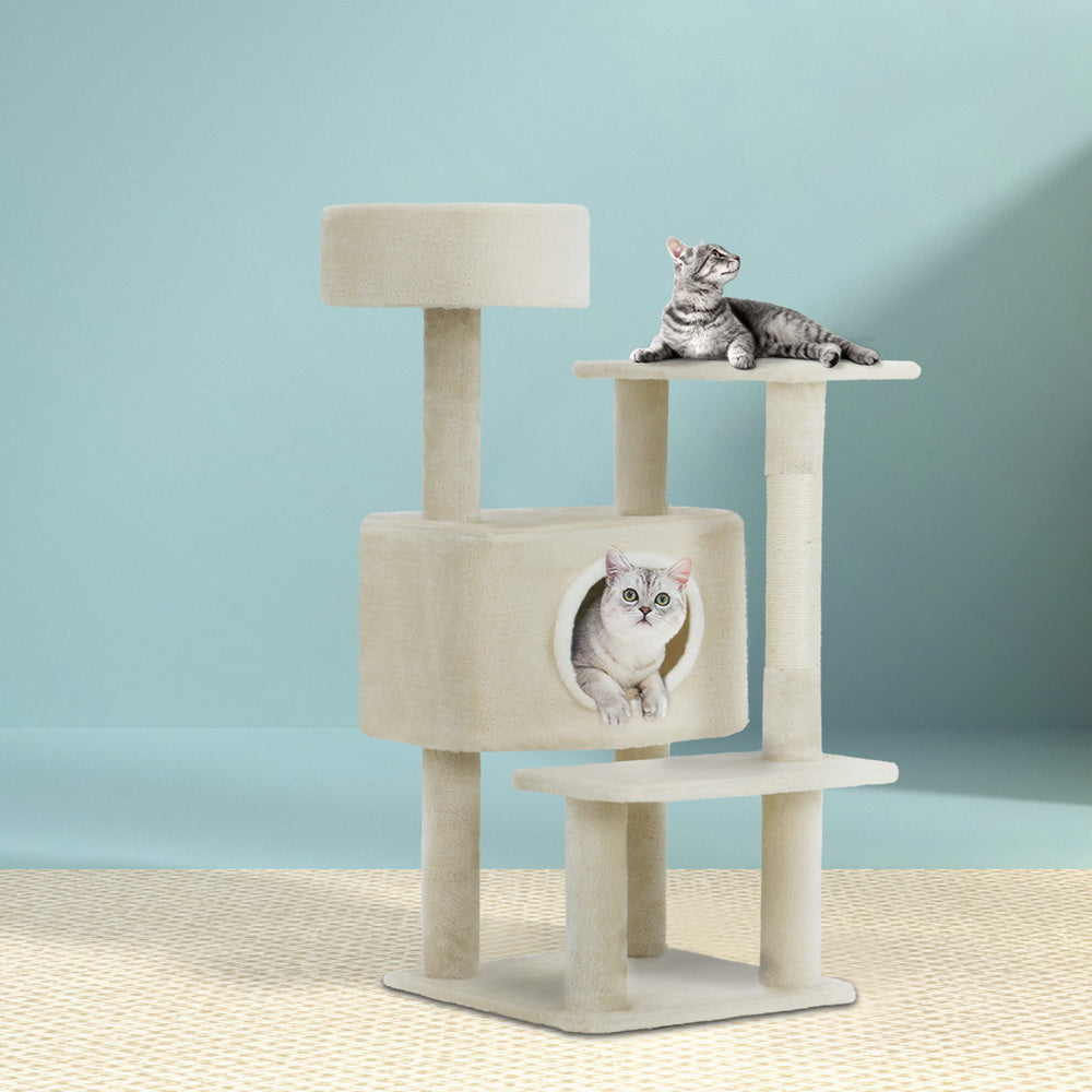 Cat Scratching Posts: i.Pet Cat Tree 90cm Scratching Post Tower Scratcher Wood Condo House Bed Trees