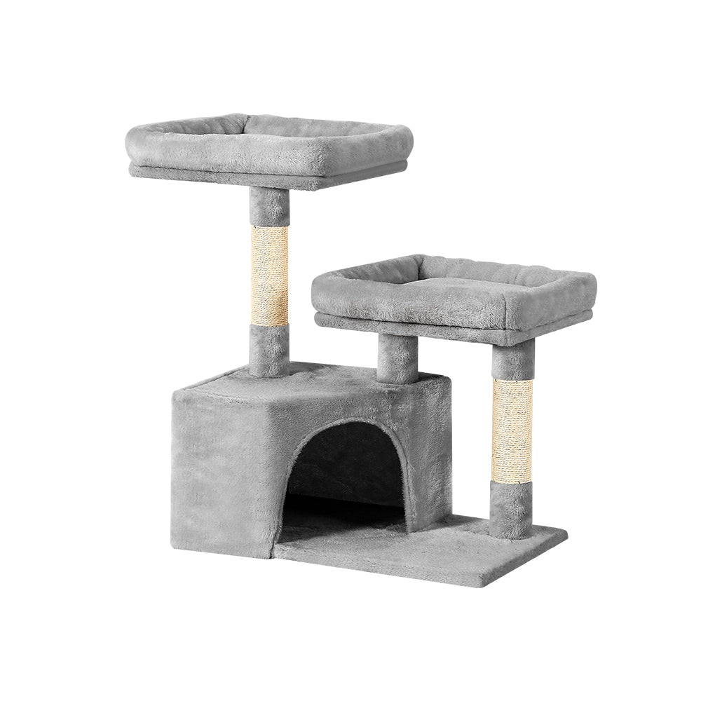 Cat Scratching Posts: i.Pet Cat Tree 69cm Scratching Post Tower Scratcher Wood Condo House Bed Trees
