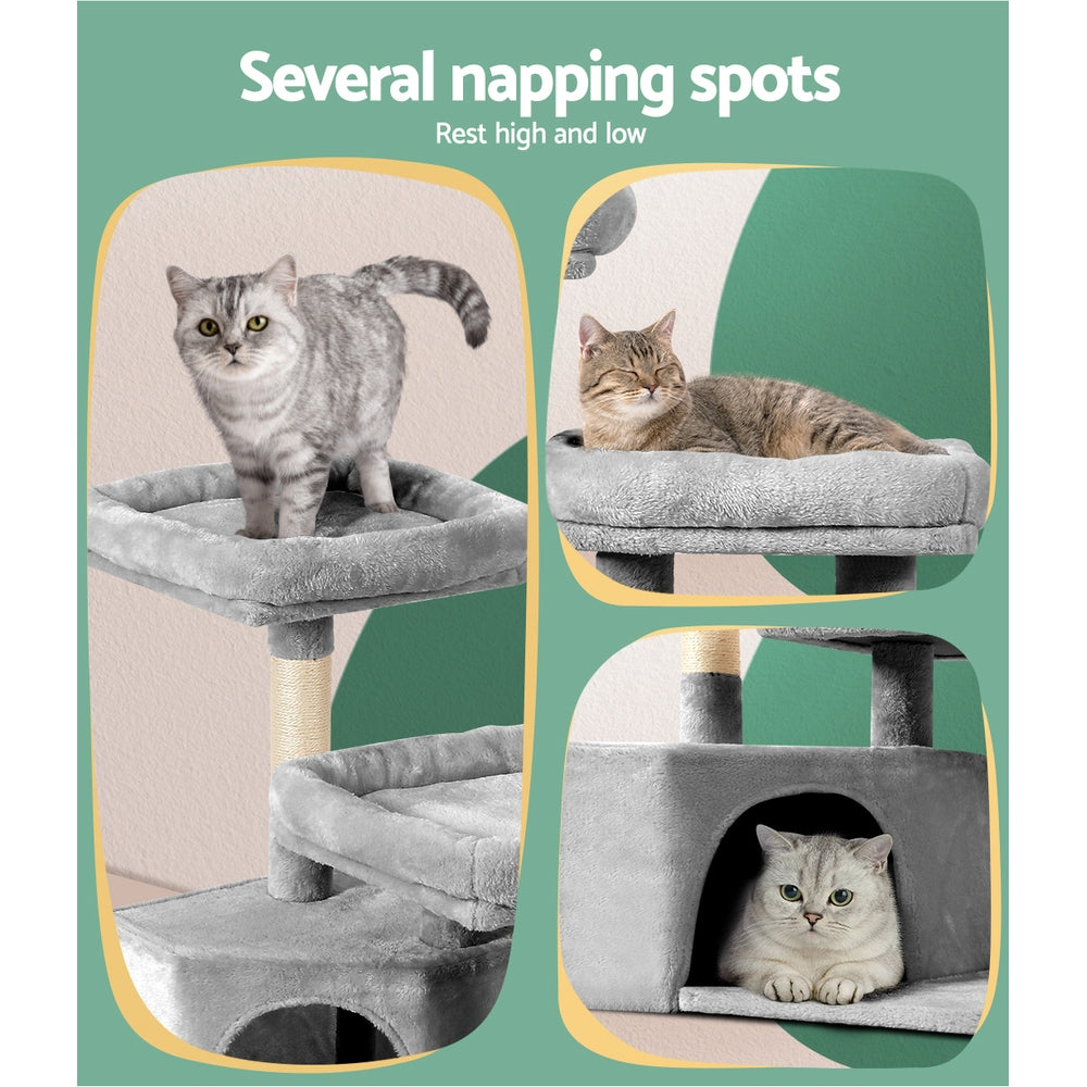 Cat Scratching Posts: i.Pet Cat Tree 69cm Scratching Post Tower Scratcher Wood Condo House Bed Trees