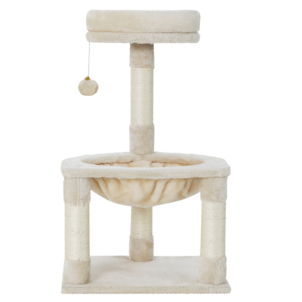 Cat Scratching Posts: i.Pet Cat Tree 69cm Scratching Post Tower Scratcher Wood Condo Toys House Bed