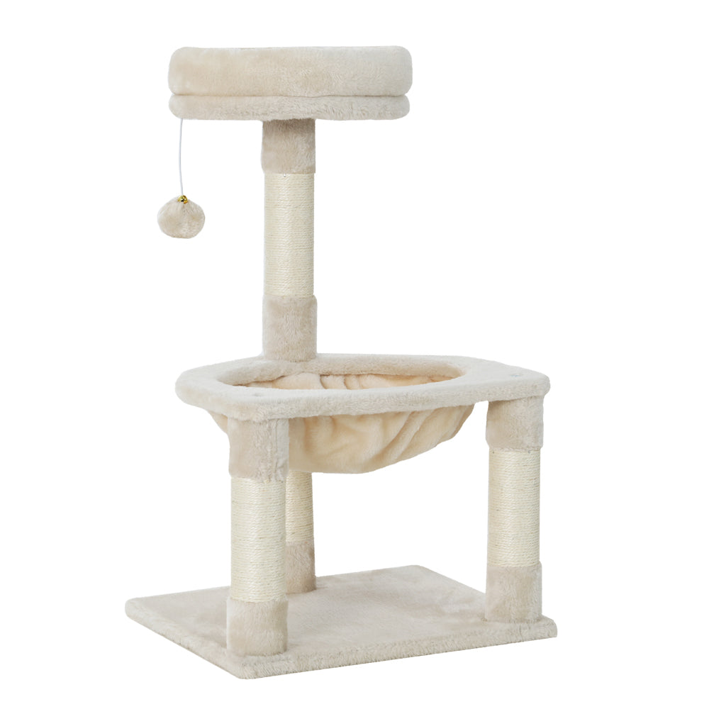 Cat Scratching Posts: i.Pet Cat Tree 69cm Scratching Post Tower Scratcher Wood Condo Toys House Bed