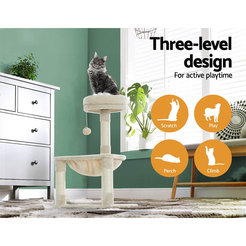 Cat Scratching Posts: i.Pet Cat Tree 69cm Scratching Post Tower Scratcher Wood Condo Toys House Bed