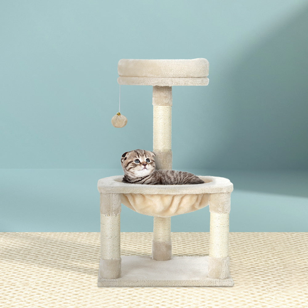 Cat Scratching Posts: i.Pet Cat Tree 69cm Scratching Post Tower Scratcher Wood Condo Toys House Bed