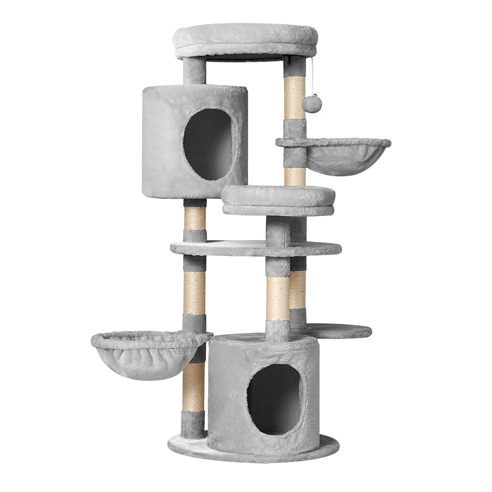 Cat Scratching Posts: i.Pet Cat Tree 123cm Tower Scratching Post Scratcher Wood Condo House Bed Toys