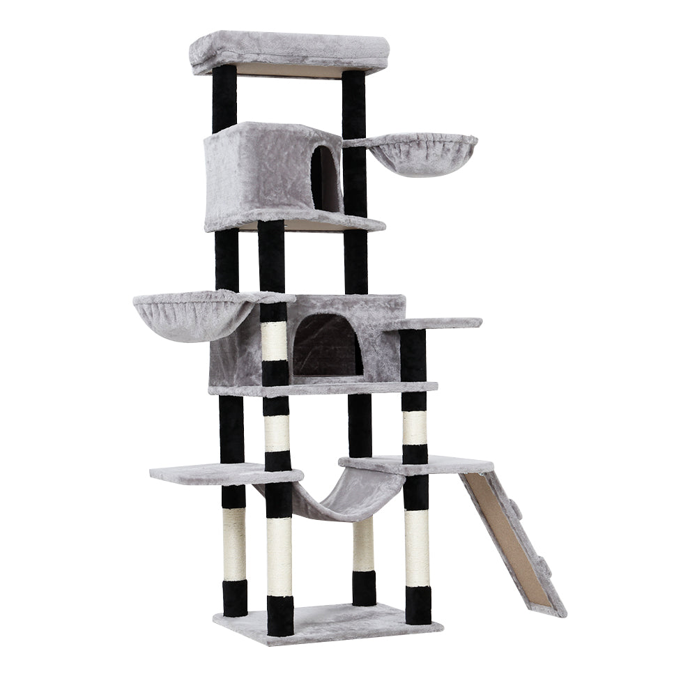Cat Scratching Posts: i.Pet Cat Tree 161cm Tower Scratching Post Scratcher Wood Condo House Play Bed
