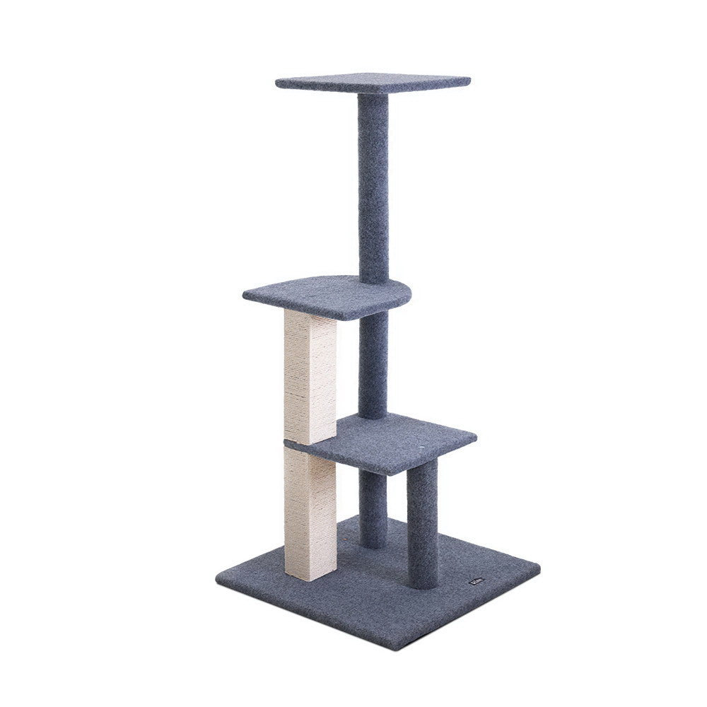 Cat Scratching Posts: i.Pet Cat Tree 124cm Scratching Post Tower Scratcher Trees Wood Condo Board