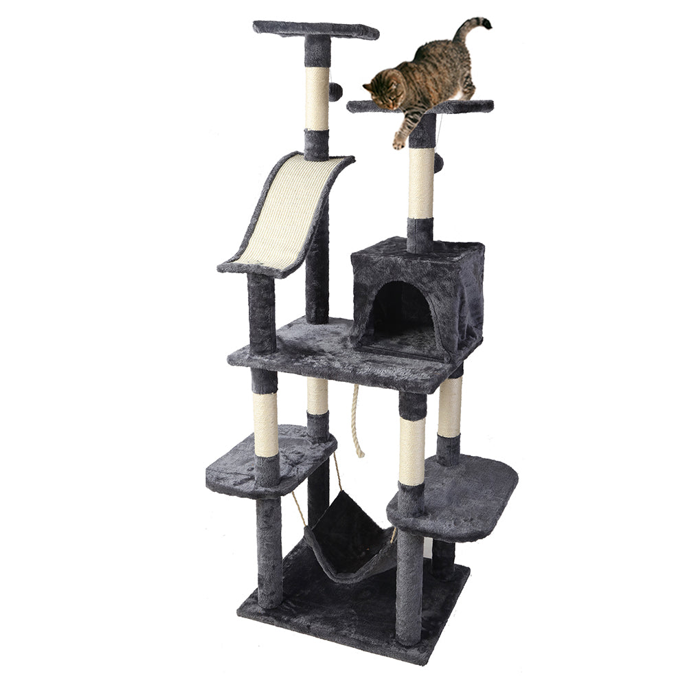 Cat Scratching Posts: i.Pet Cat Tree 171cm Tower Scratching Post Scratcher Wooden Condo House Bed Toys