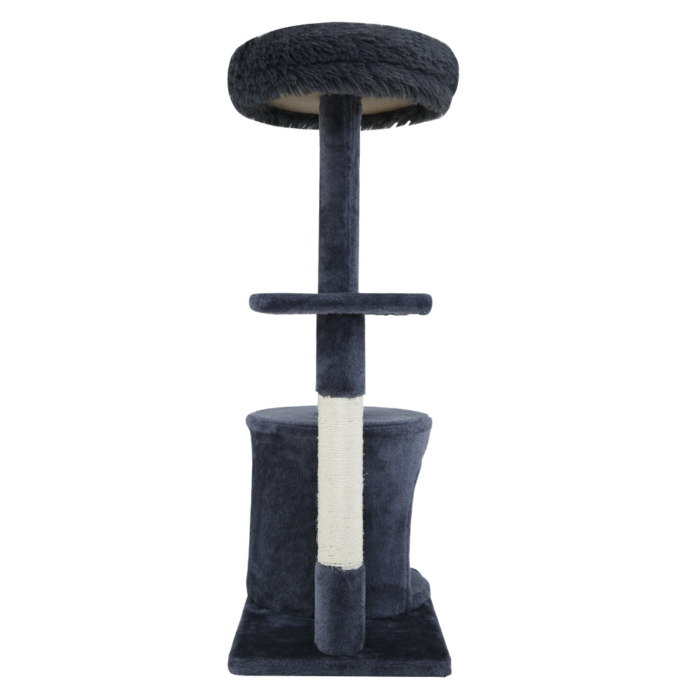 Cat Scratching Posts: i.Pet Cat Tree 94cm Scratching Post Tower Scratcher Condo House Wood Trees Grey
