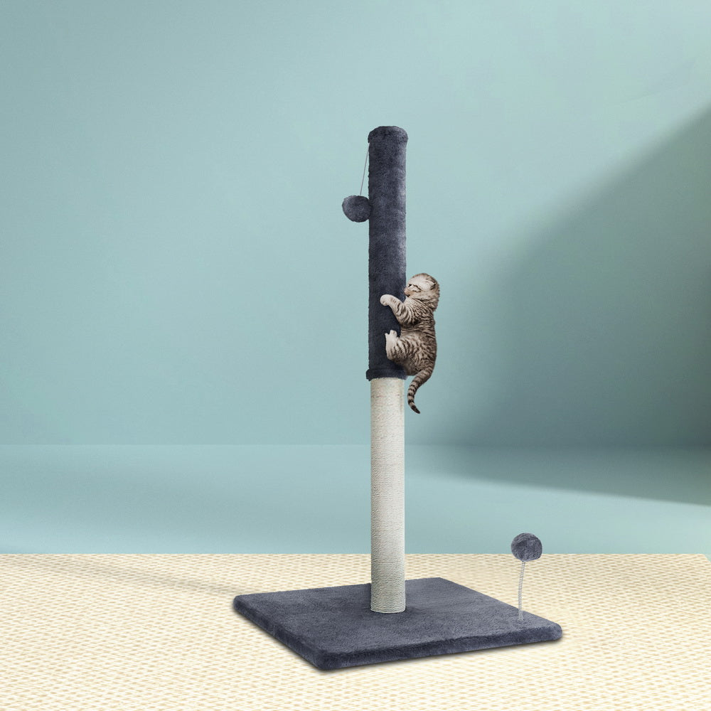 Cat Scratching Posts: i.Pet Cat Tree 105cm Scratching Post Scratcher Tower Condo House Hanging toys Grey