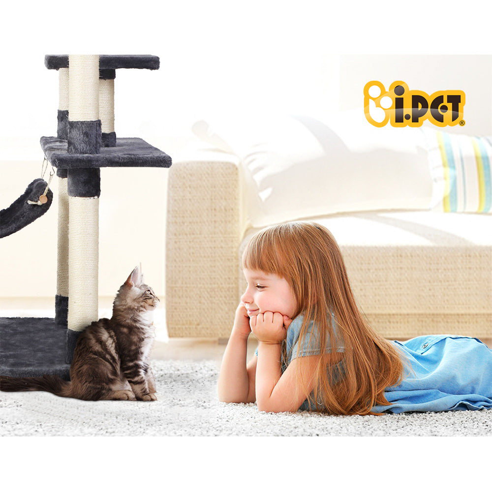 Cat Scratching Posts: i.Pet Cat Tree 184cm Tower Scratching Post Scratcher Wood Trees Condo Bed House
