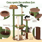 i.Pet Cat Tree Tower 152cm Jungle Multi-Level Scratching Post Leafy Canopy
