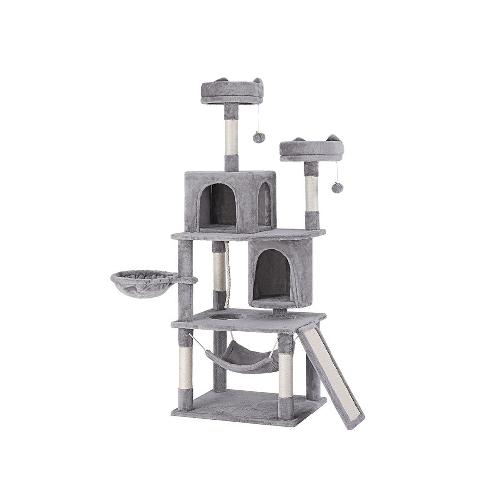Cat Scratching Posts: i.Pet Cat Tree Tower Scratching Post Scratcher 161cm Condo House Trees Grey