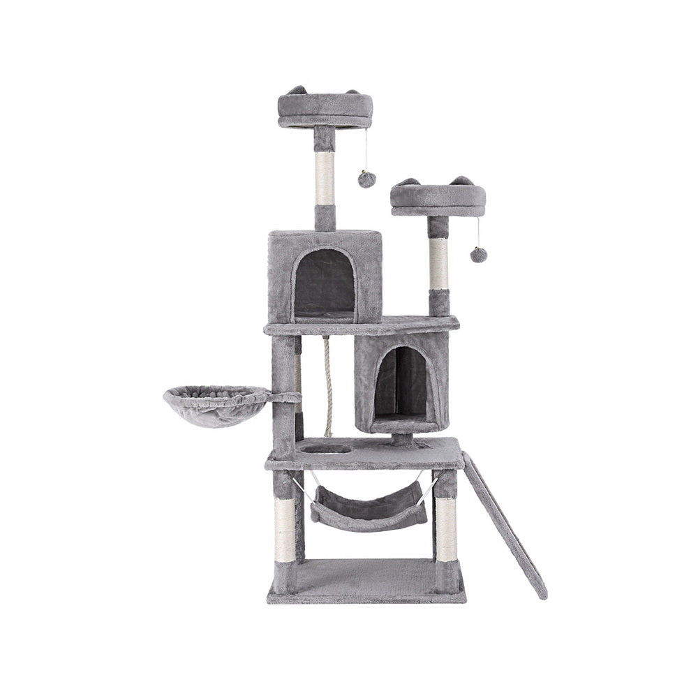 Cat Scratching Posts: i.Pet Cat Tree Tower Scratching Post Scratcher 161cm Condo House Trees Grey