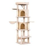 Cat Scratchers: i.Pet Cat Tree Tower 167cm Large Scratching Post Furniture Scratcher House Beige