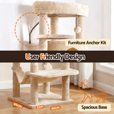 Cat Scratchers: i.Pet Cat Tree Tower 167cm Large Scratching Post Furniture Scratcher House Beige