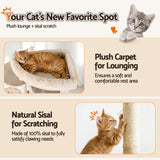 Cat Scratchers: i.Pet Cat Tree Tower 167cm Large Scratching Post Furniture Scratcher House Beige