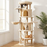 Cat Scratchers: i.Pet Cat Tree Tower 167cm Large Scratching Post Furniture Scratcher House Beige