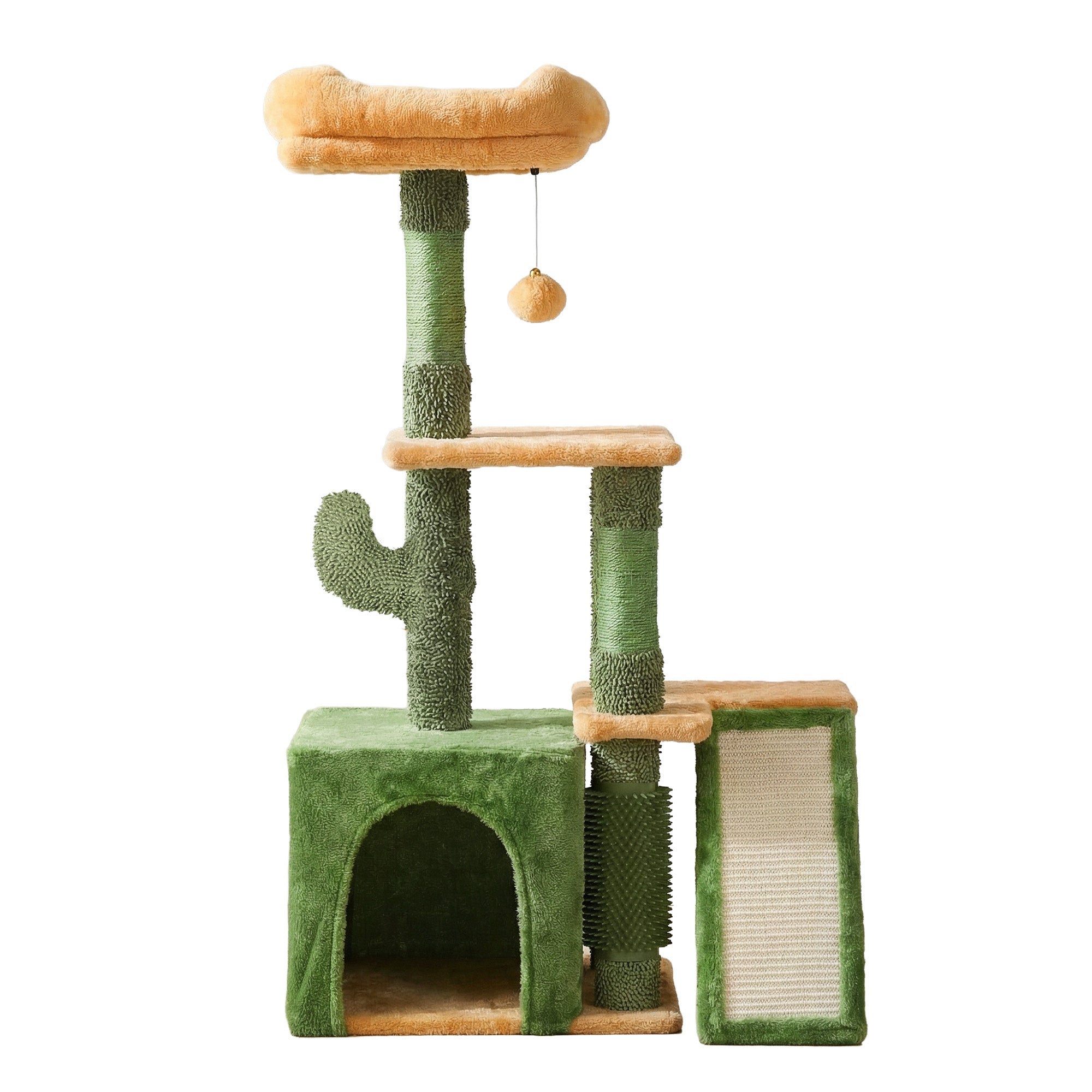 Cat Scratching Posts: i.Pet Cat Tree Tower 101cm Scratching Post Furniture Scratcher House Green