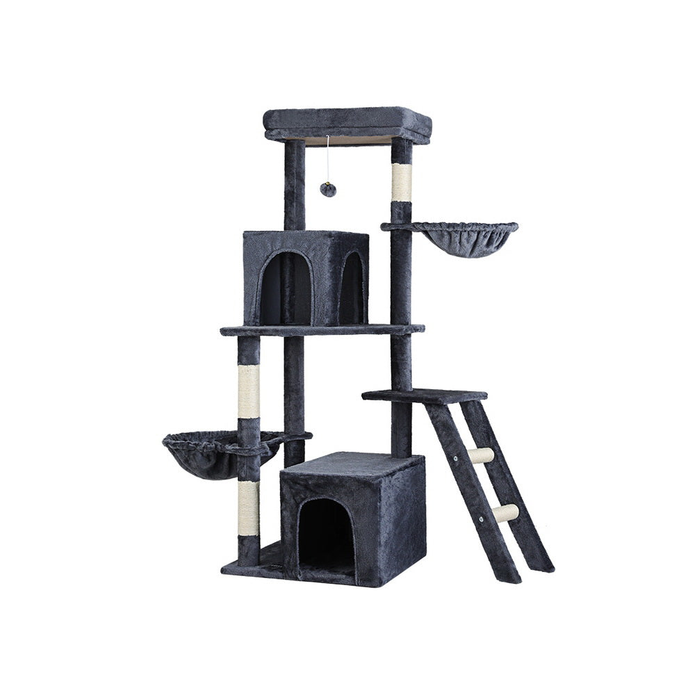Cat Scratching Posts: i.Pet Cat Tree Tower Scratching Post Scratcher 138cm Trees Condo House Grey
