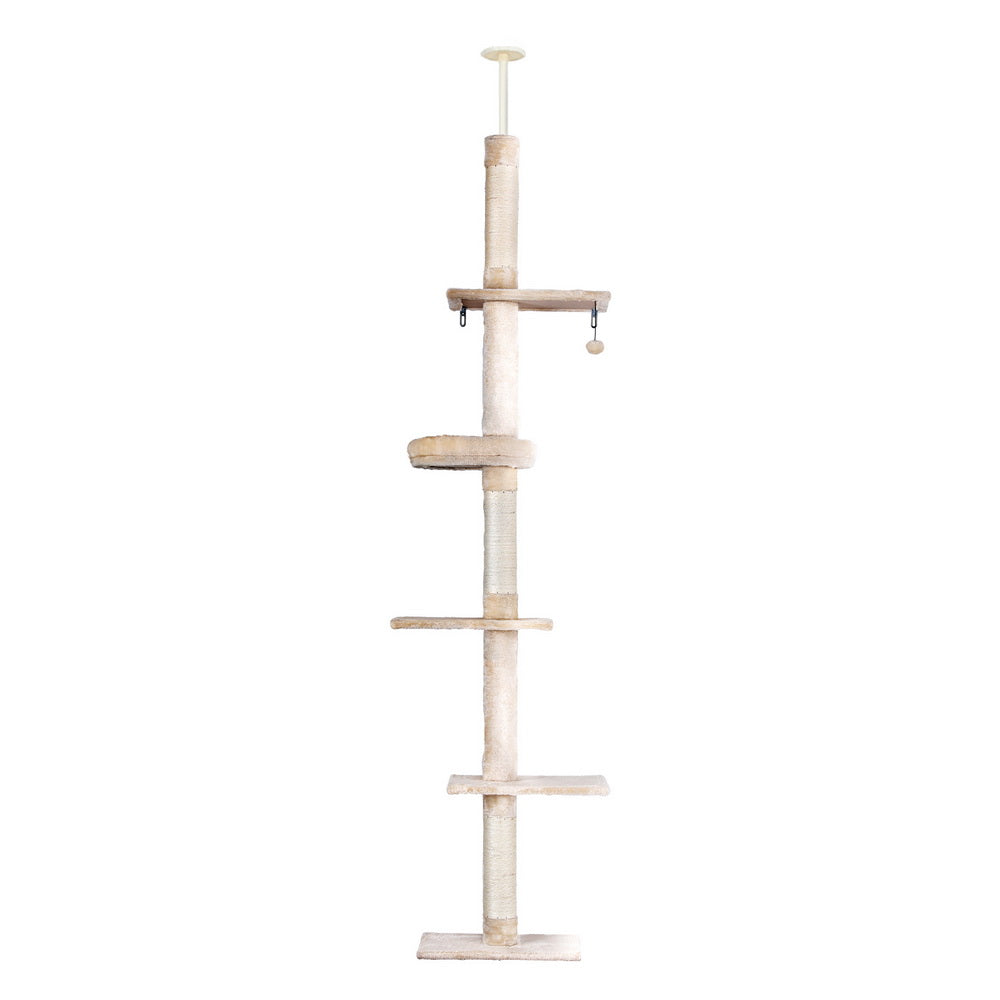 Cat Scratching Posts: i.Pet Cat Tree 290cm Tower Scratching Cats Post Scratcher Floor to Ceiling Bed
