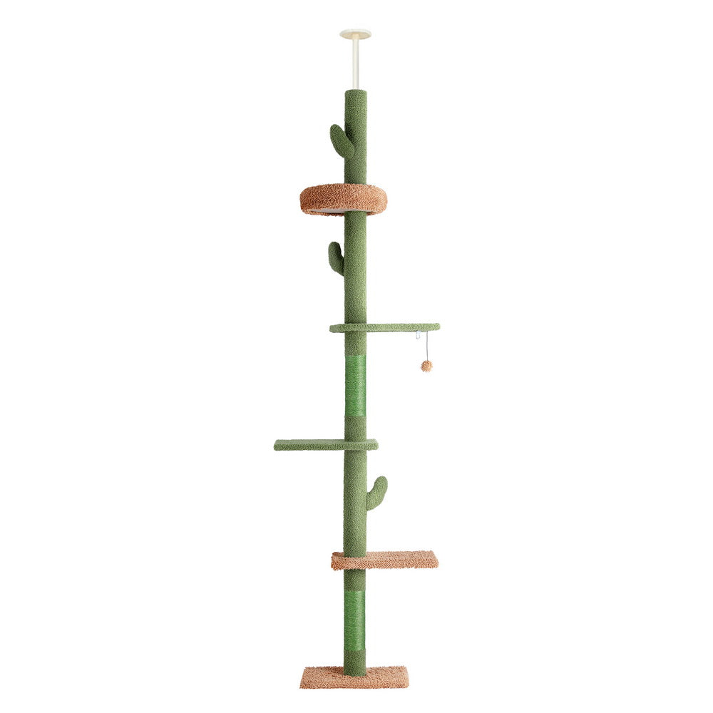 Cat Scratching Posts: i.Pet Cat Tree Tower Scratching Post Scratcher Floor to Ceiling Cats Bed 290cm