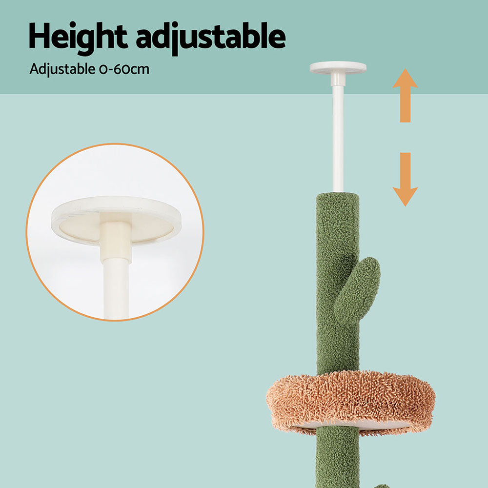 Cat Scratching Posts: i.Pet Cat Tree Tower Scratching Post Scratcher Floor to Ceiling Cats Bed 290cm