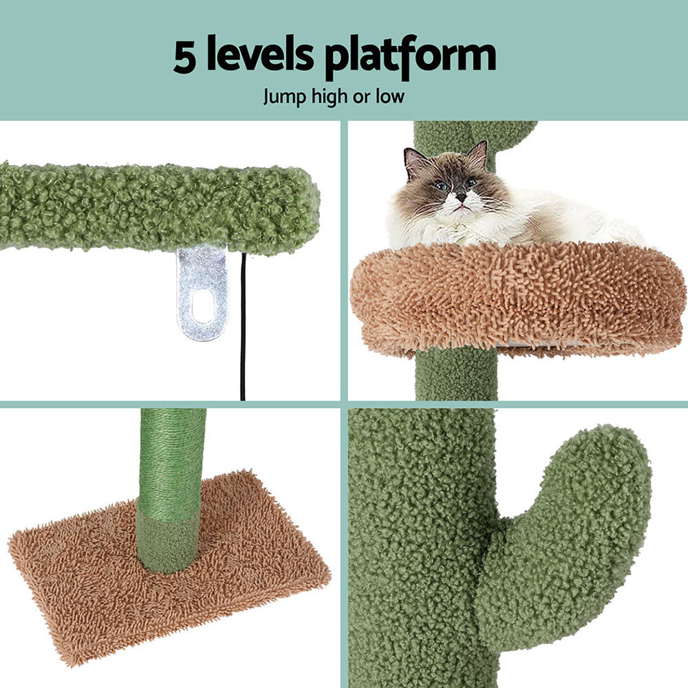 Cat Scratching Posts: i.Pet Cat Tree Tower Scratching Post Scratcher Floor to Ceiling Cats Bed 290cm