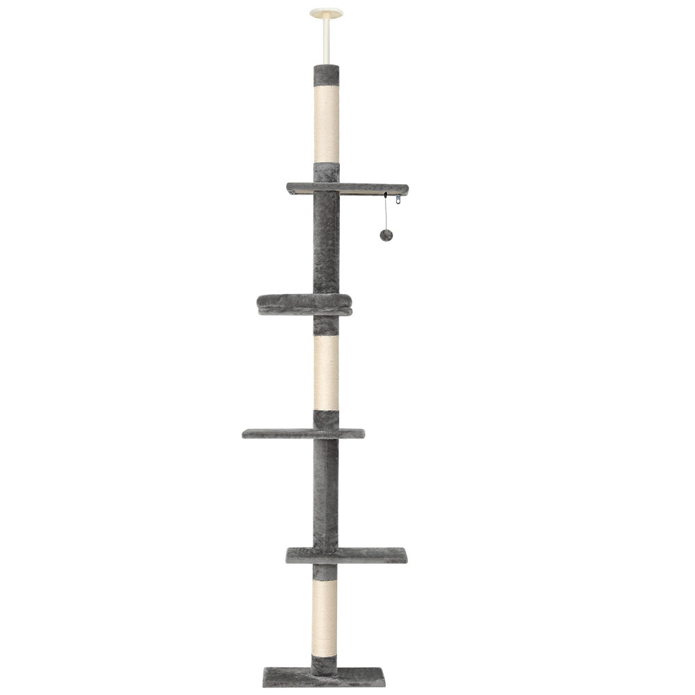 Cat Scratching Posts: i.Pet Cat Tree 290cm Tower Scratching Post Scratcher Floor to Ceiling Cats Bed