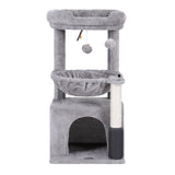 Cat Scratching Posts: i.Pet Cat Tree Tower 82cm Scratching Post Furniture Scratcher House Light Grey