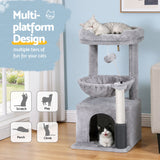 Cat Scratching Posts: i.Pet Cat Tree Tower 82cm Scratching Post Furniture Scratcher House Light Grey