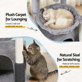 Cat Scratching Posts: i.Pet Cat Tree Tower 82cm Scratching Post Furniture Scratcher House Light Grey