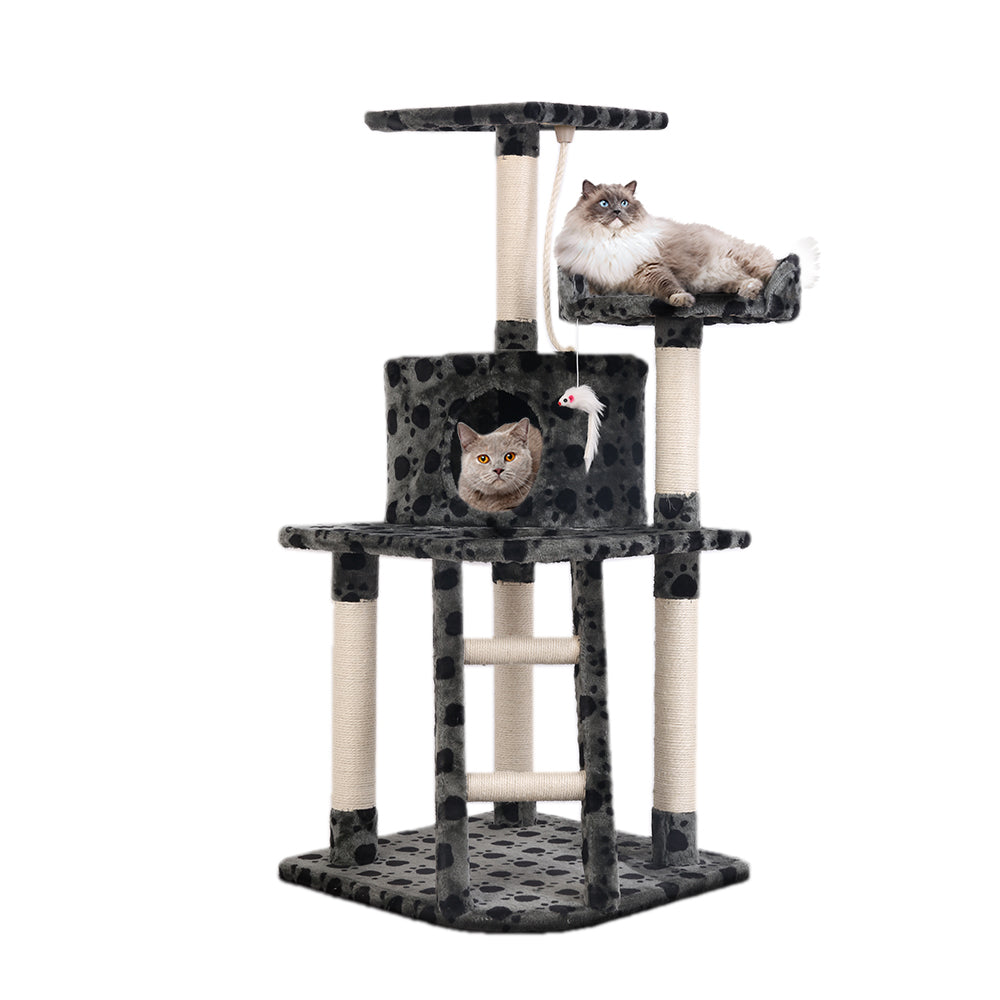 Cat Scratching Posts: i.Pet Cat Tree 120cm Tower Scratching Post Scratcher Trees Bed Wood Condo Toys Bed