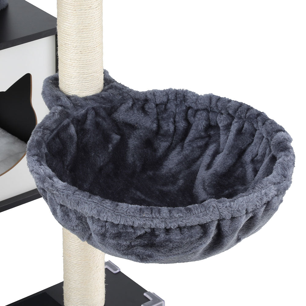 Cat Scratching Posts: i.Pet Cat Tree Tower Scratching Post Scratcher 144cm Wood Bed Condo House Cabinet