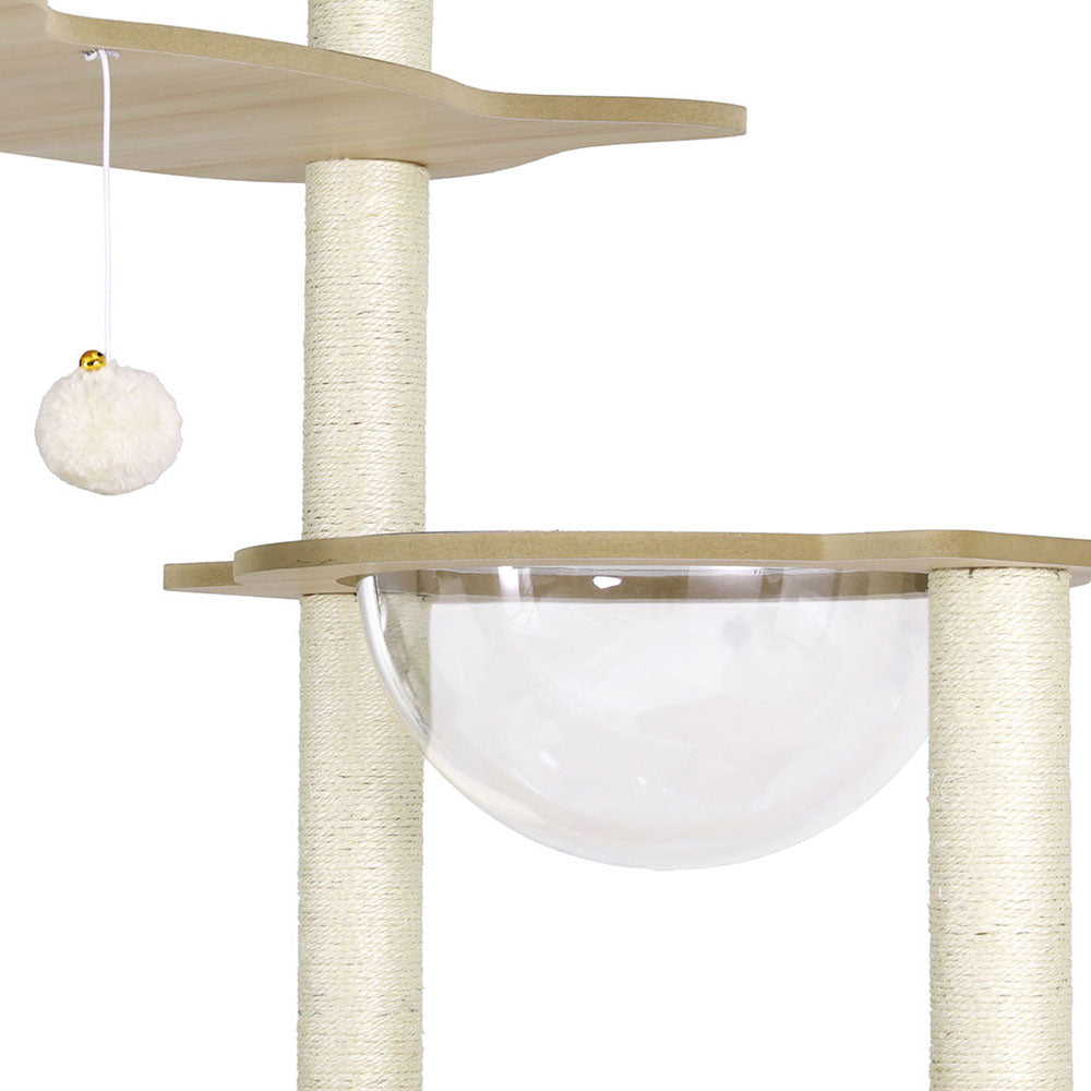 Cat Scratching Posts: i.Pet Cat Tree Tower Scratching Post Scratcher 174cm Wood Bed Condo House Ladder