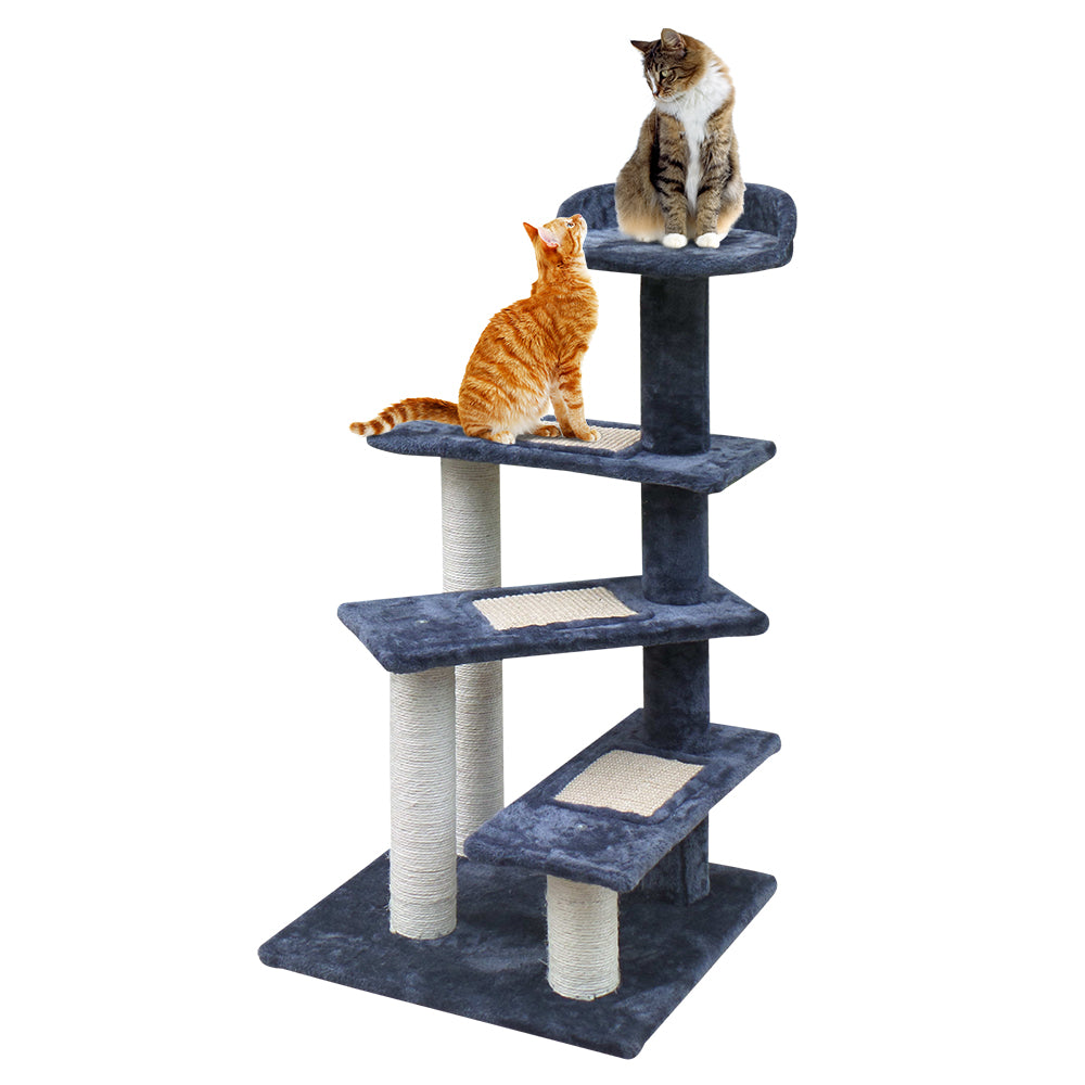 Cat Scratching Posts: i.Pet Cat Tree 100cm Scratching Post Scratcher Tower Wood Condo House Trees Bed
