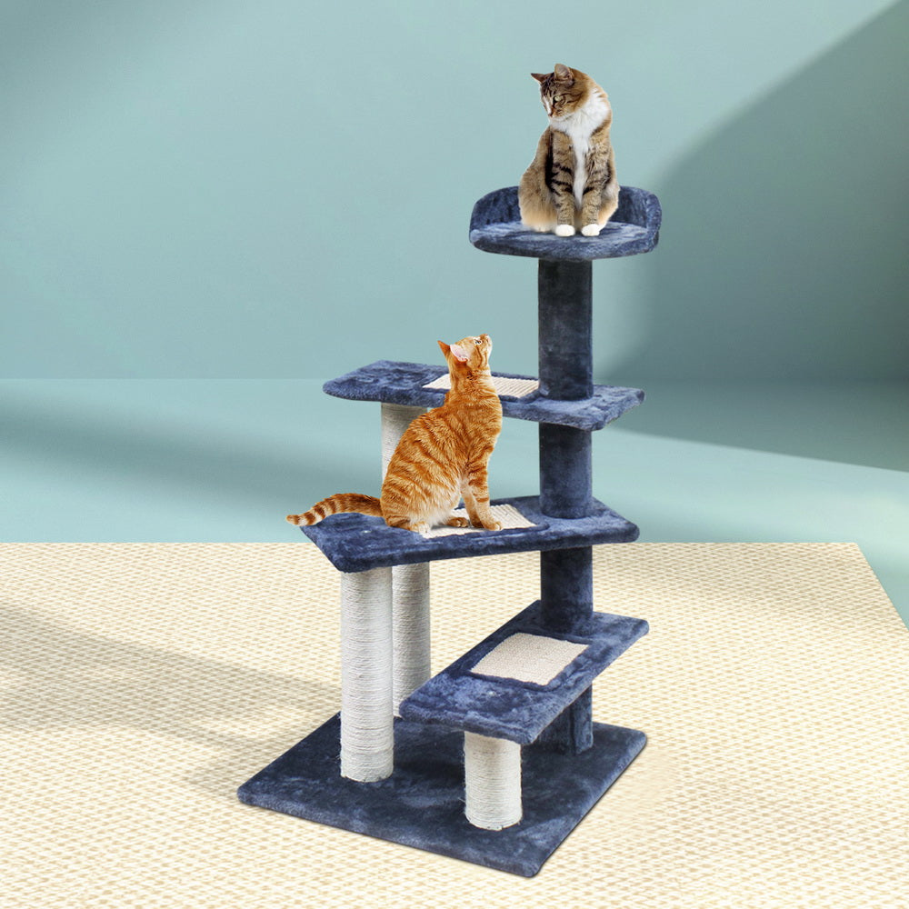 Cat Scratching Posts: i.Pet Cat Tree 100cm Scratching Post Scratcher Tower Wood Condo House Trees Bed