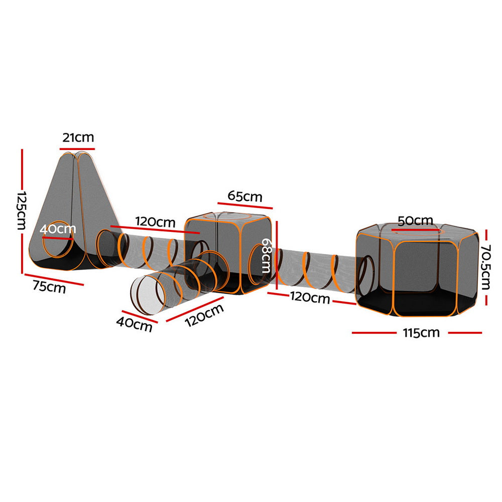 Dog Playpens & Gates: i.Pet Pet Playpen Cat House 6 IN 1 Tent Tunnel Dog Cage Puppy Rabbit Play Portable