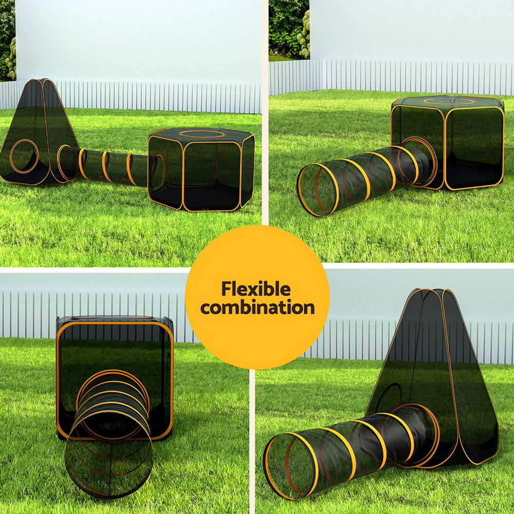 Dog Playpens & Gates: i.Pet Pet Playpen Cat House 6 IN 1 Tent Tunnel Dog Cage Puppy Rabbit Play Portable