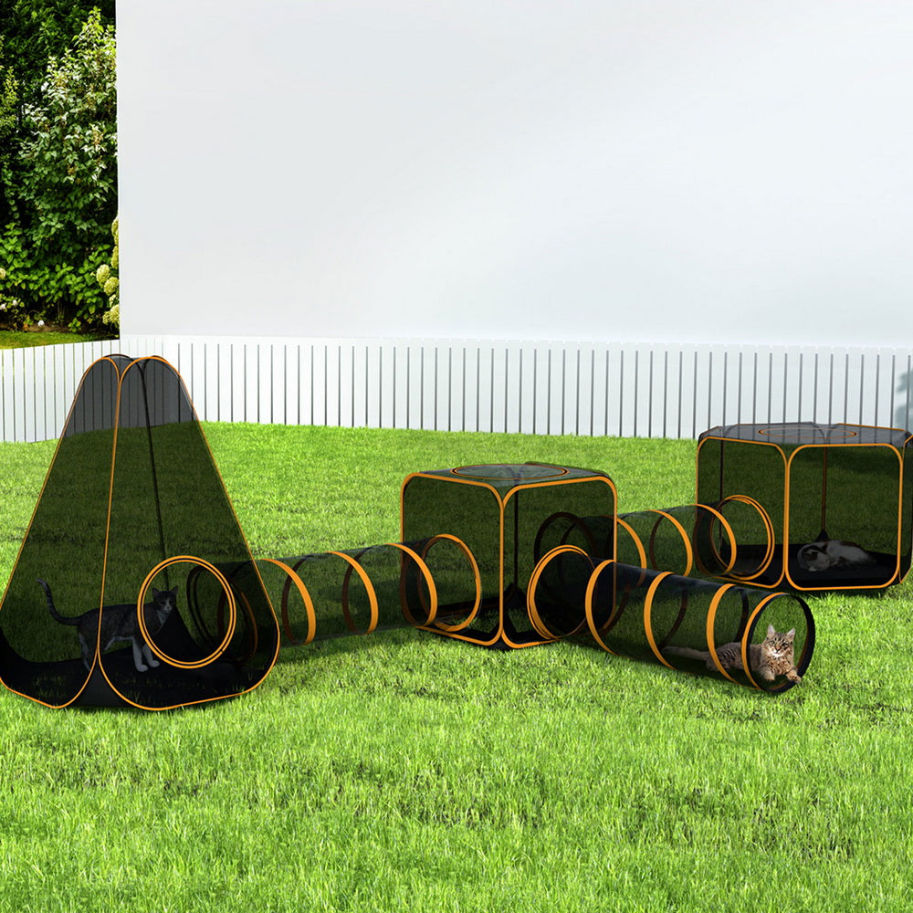Dog Playpens & Gates: i.Pet Pet Playpen Cat House 6 IN 1 Tent Tunnel Dog Cage Puppy Rabbit Play Portable