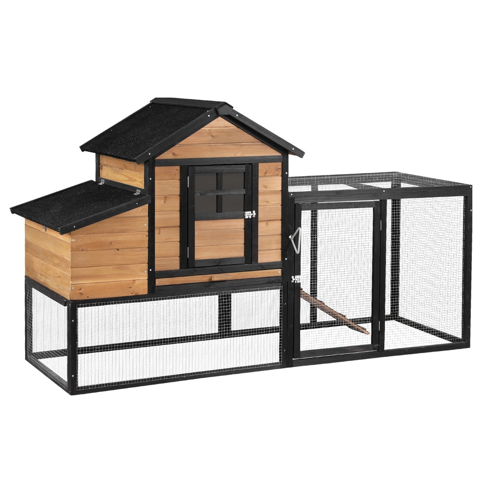 Small Animal Habitats & Cages: i.Pet Chicken Coop Rabbit Hutch Extra Large Wooden Run Cage Bunny House Outdoor