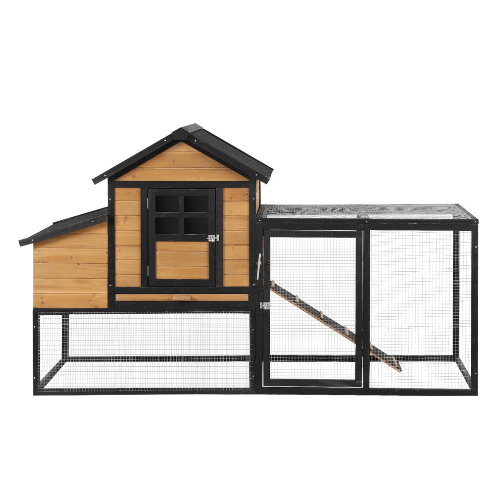 Small Animal Habitats & Cages: i.Pet Chicken Coop Rabbit Hutch Extra Large Wooden Run Cage Bunny House Outdoor