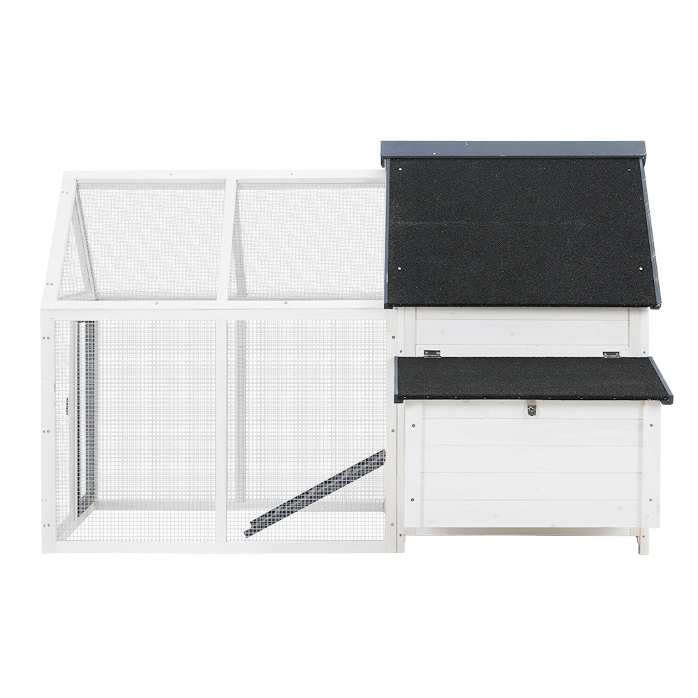 Small Animal Habitats & Cages: i.Pet Chicken Coop Rabbit Hutch 166cm x 120cm x 112cm Large Chicken Coop House Run Cage Wooden