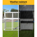 i.Pet Chicken Coop Rabbit Hutch 166cm x 120cm x 112cm Large Chicken Coop House Run Cage Wooden