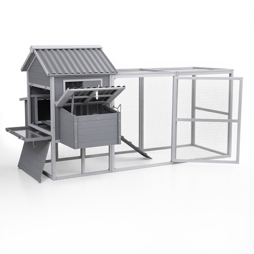Small Animal Habitats & Cages: i.Pet Chicken Coop Rabbit Hutch Extra Large Wooden Run Bunny Cage Poultry House Outdoor