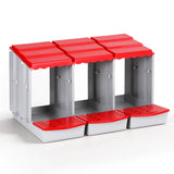 Reptile & Amphibian Habitats: i.Pet Chicken Nesting Box 3 Hole Roll Away Poultry Hen Laying Egg Hutch Red