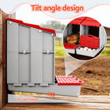 Reptile & Amphibian Habitats: i.Pet Chicken Nesting Box 3 Hole Roll Away Poultry Hen Laying Egg Hutch Red